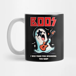 Funny Retro Rock Sheet Ghost Men Kids Women Halloween Mug